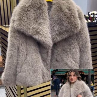 Winter Plush Coat Fashion Warm Thicken Fluffy Lapel Jacket Outwear Casual Long Sleeve Tops Womens Clothing