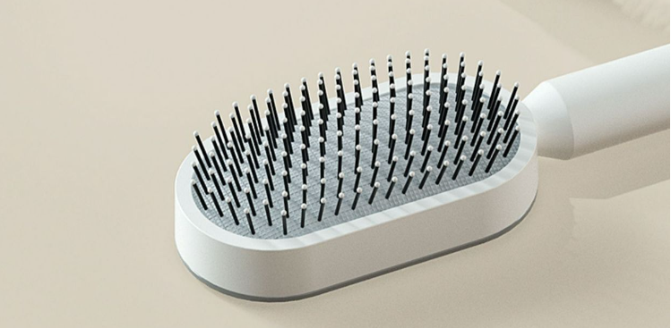 Self Cleaning Hair Brush For Women One-key Cleaning Hair Loss Airbag Massage Scalp Comb Anti-Static Hairbrush