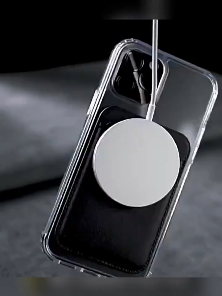 For Magsafe Magnetic Luxury Leather Card Holder Wallet Case For 14 Pro Max 13 12 Phone Bag Adsorption Accessories Cover