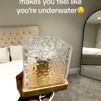 LED Water Ripple Ambient Night Light USB Rotating Projection Crystal Table Lamp RGB Dimmable Home Decoration 16 Color Gifts