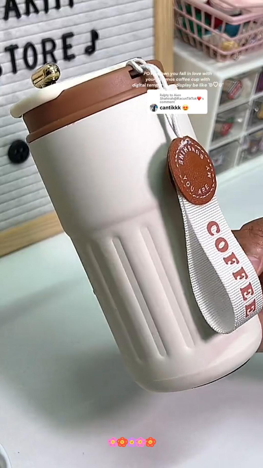 Smart Digital Thermal Bottle Portable Coffee Mug Stainless Steel Water Bottle In-Car Insulated Cup Keep Cold Vacuum Flasks 450ml
