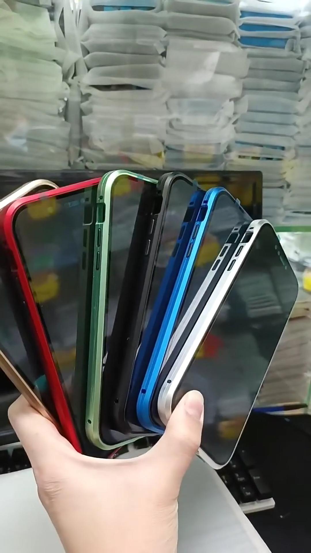 Phone Case Anti-peep Magnetic Protective Shell Magnetic Privacy Glass Case For Phone
