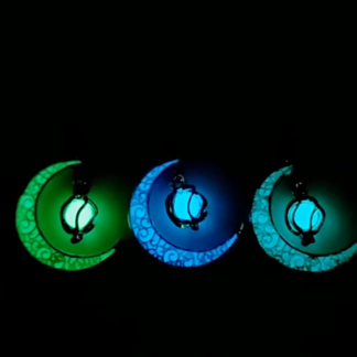 Glowing Pendant Necklaces Silver Plated Chain Necklaces
