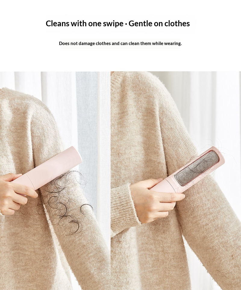 2-1 Reusable Pet Hair Remover Brush Lint Roller Portable Effective Self Cleaning Tool for Cat Dog Fur Hair Dust Removal Brush