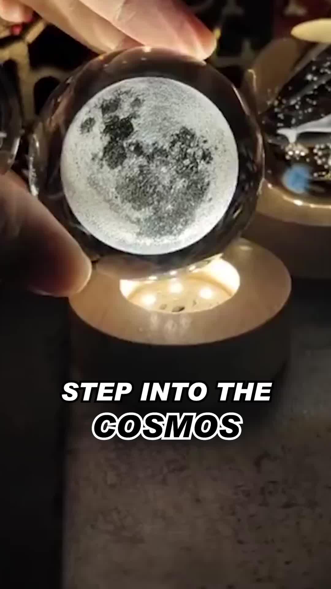 Luminous Starry Sky And Planets Moon Moon Crystal Ball Small Night Lamp Projection Ambience Light Creative Gift New Strange Gift