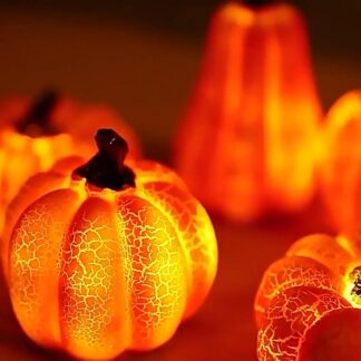 New Halloween Pumpkin Lantern Simulation Pumpkin LED Candle Lamp Resin Luminous Pumpkin