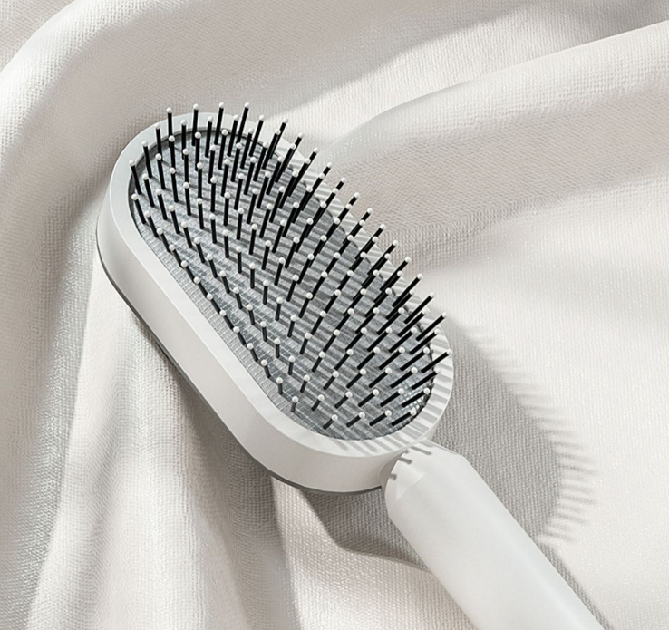 Self Cleaning Hair Brush For Women One-key Cleaning Hair Loss Airbag Massage Scalp Comb Anti-Static Hairbrush