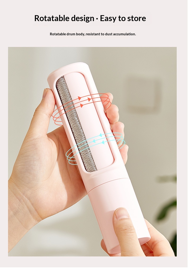 2-1 Reusable Pet Hair Remover Brush Lint Roller Portable Effective Self Cleaning Tool for Cat Dog Fur Hair Dust Removal Brush