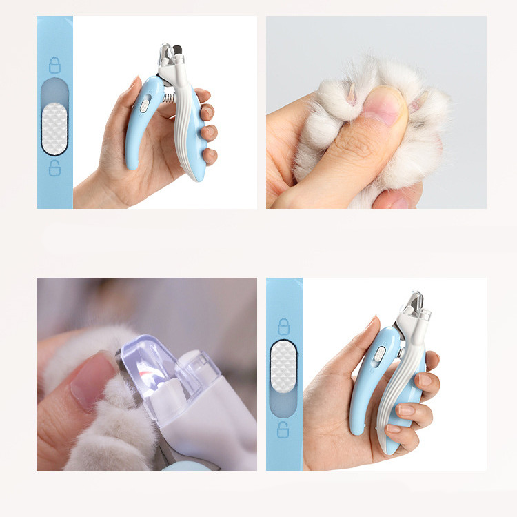 Pet Nail Clippers Dog Nail Clippers Cat Nail Clippers LED Electric Nail Grinder Pet Supplies LED Light Pet Nail Clippers