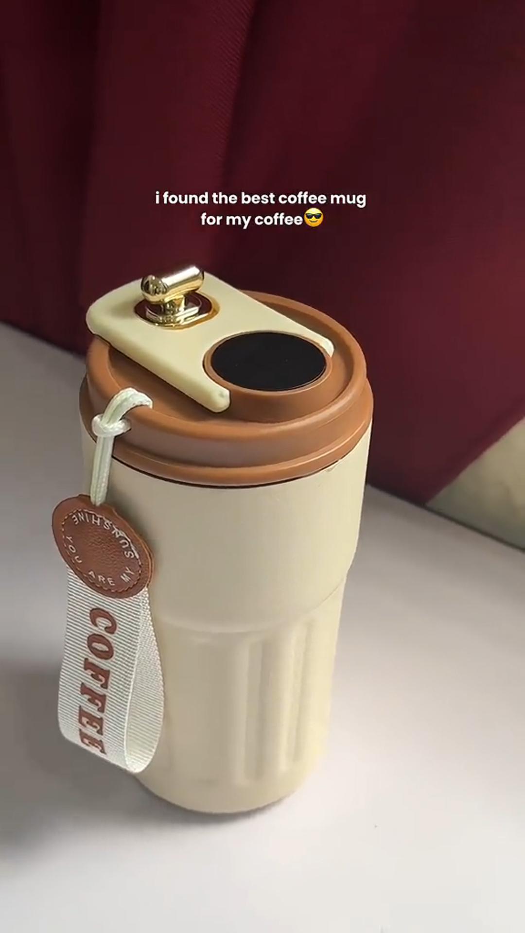 Smart Digital Thermal Bottle Portable Coffee Mug Stainless Steel Water Bottle In-Car Insulated Cup Keep Cold Vacuum Flasks 450ml