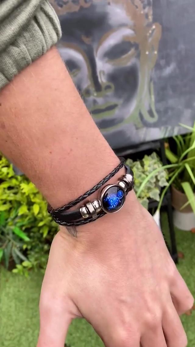 12 Zodiac Constellation Bracelet Luminous Braided Design Bracelet For Men Women Kids
