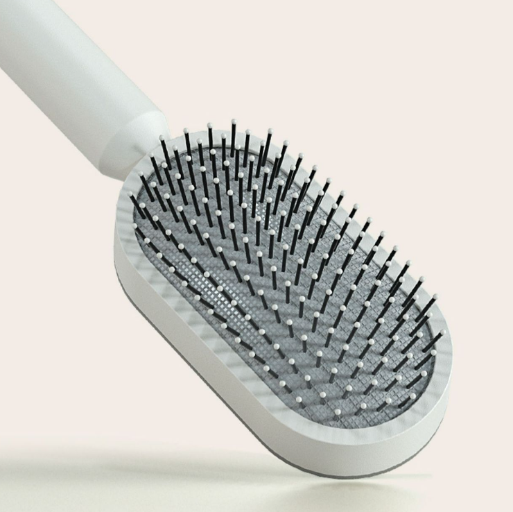 Self Cleaning Hair Brush For Women One-key Cleaning Hair Loss Airbag Massage Scalp Comb Anti-Static Hairbrush