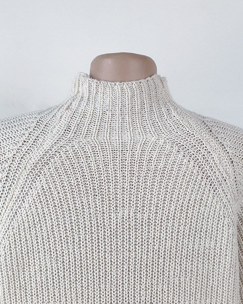 Solid Turtleneck Long Sweater Winter Warm Women Sweater Dress