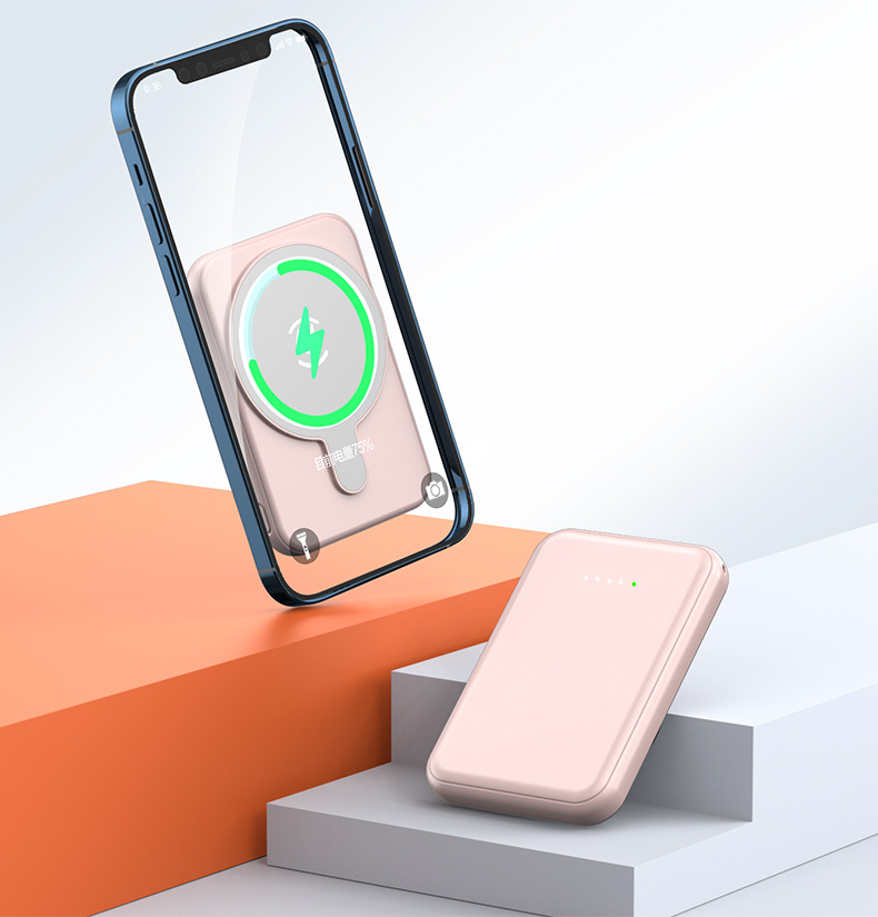 Mini Fast Charging Magnetic Wireless Power Bank 5000 MAh Portable