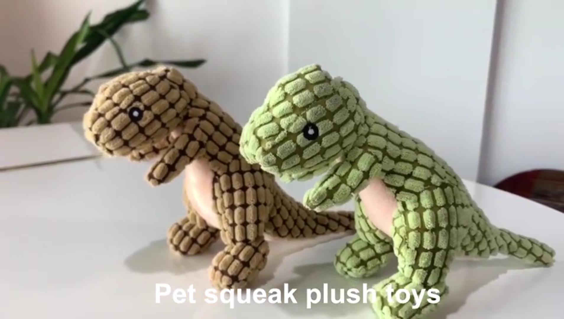 Dinosaur Pet Toys Giant Dogs Pets Interactive Dog Toys For Large Dogs Chew Toys Chihuahua Plush Stuffing Squeakers