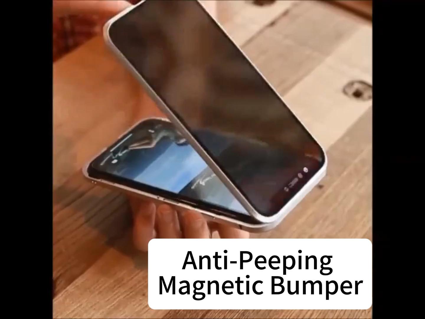 Phone Case Anti-peep Magnetic Protective Shell Magnetic Privacy Glass Case For Phone