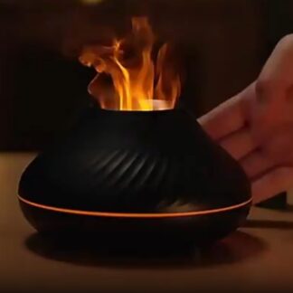 Newest RGB Flame Aroma Diffuser 130Ml 3d Colorful Flame Humidifier Fire Volcano Diffuser Flame