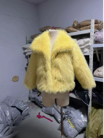 Winter Plush Coat Fashion Warm Thicken Fluffy Lapel Jacket Outwear Casual Long Sleeve Tops Womens Clothing