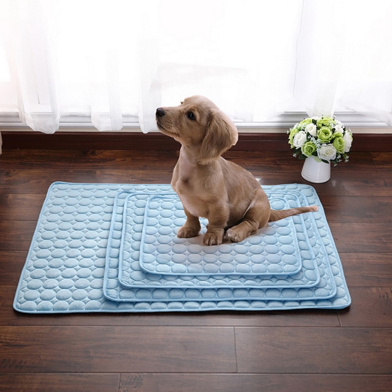 Pet Dog Cat Ice Silk Cold Nest Pad For Cooling In Summer