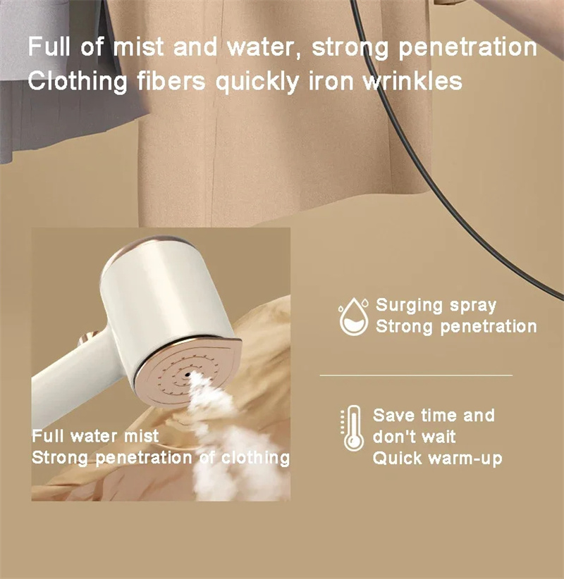 Mini Portable Handheld Garment Steamer Fabric Steam Iron For Clothes Travel Home Appliances Vertical US Plug Ironing Machine