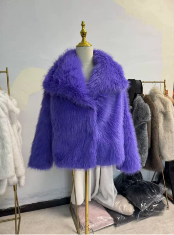 Winter Plush Coat Fashion Warm Thicken Fluffy Lapel Jacket Outwear Casual Long Sleeve Tops Womens Clothing