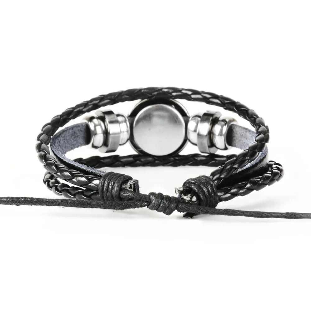 12 Zodiac Constellation Bracelet Luminous Braided Design Bracelet For Men Women Kids