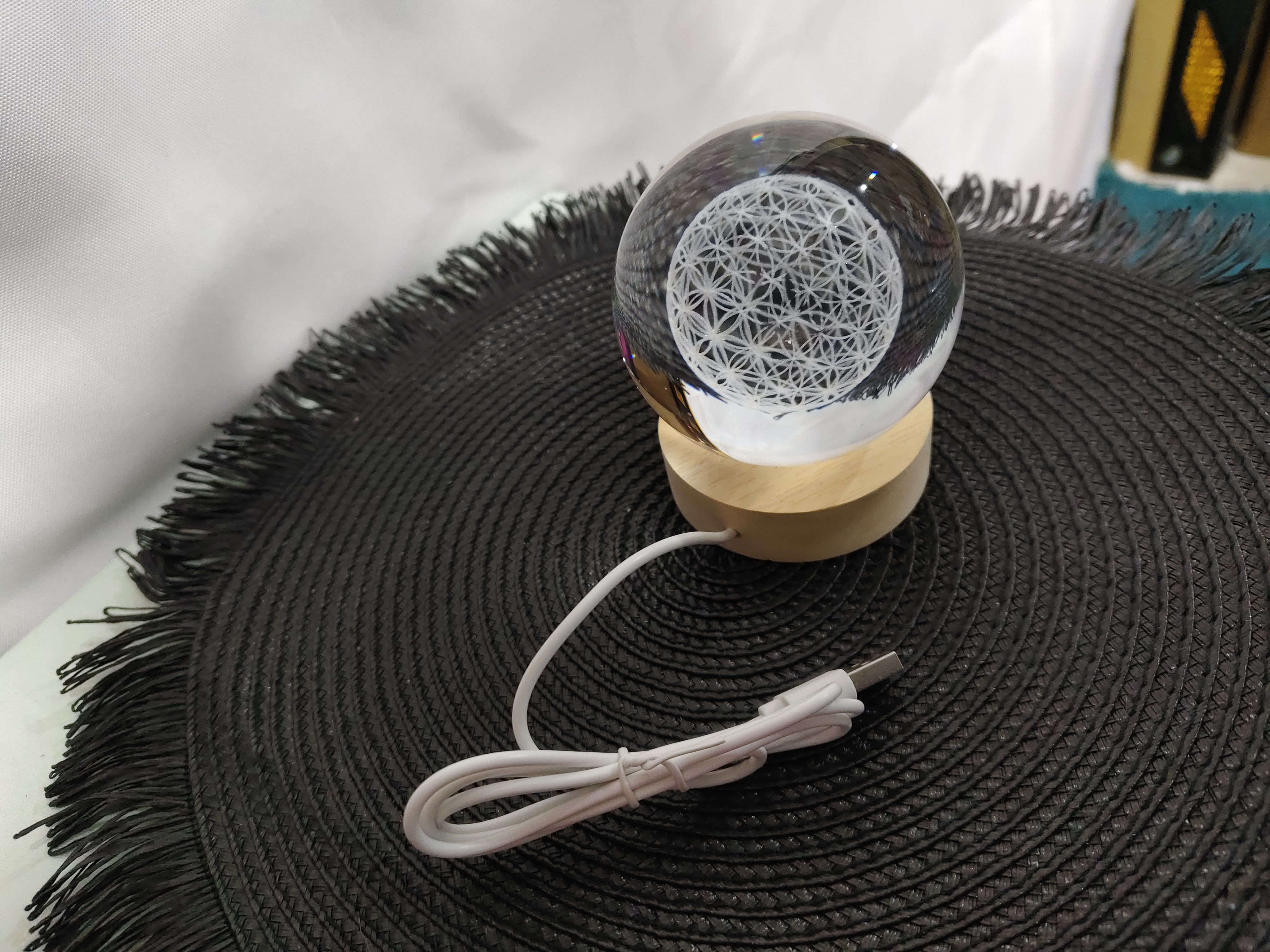 Luminous Starry Sky And Planets Moon Moon Crystal Ball Small Night Lamp Projection Ambience Light Creative Gift New Strange Gift