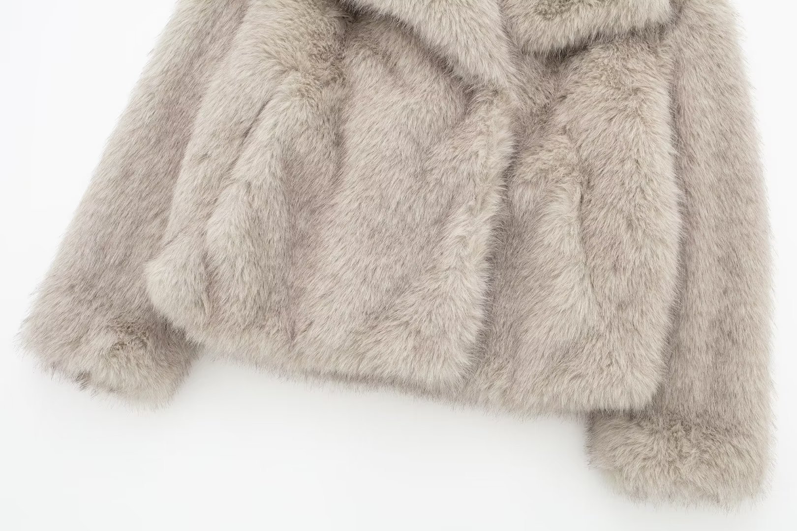 Winter Plush Coat Fashion Warm Thicken Fluffy Lapel Jacket Outwear Casual Long Sleeve Tops Womens Clothing
