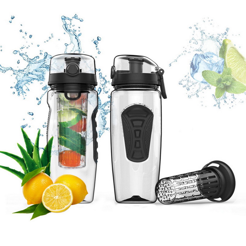 32Oz Fruit Infusing Infuser Water Bottle Water Fruit Bottle BPA Free Plastic Sport Fruit Infuser Water Bottles With Infuser Juice Shaker Drink Bottle Of Water