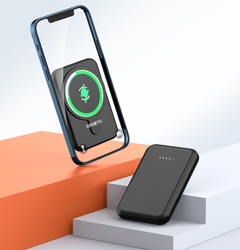 Mini Fast Charging Magnetic Wireless Power Bank 5000 MAh Portable