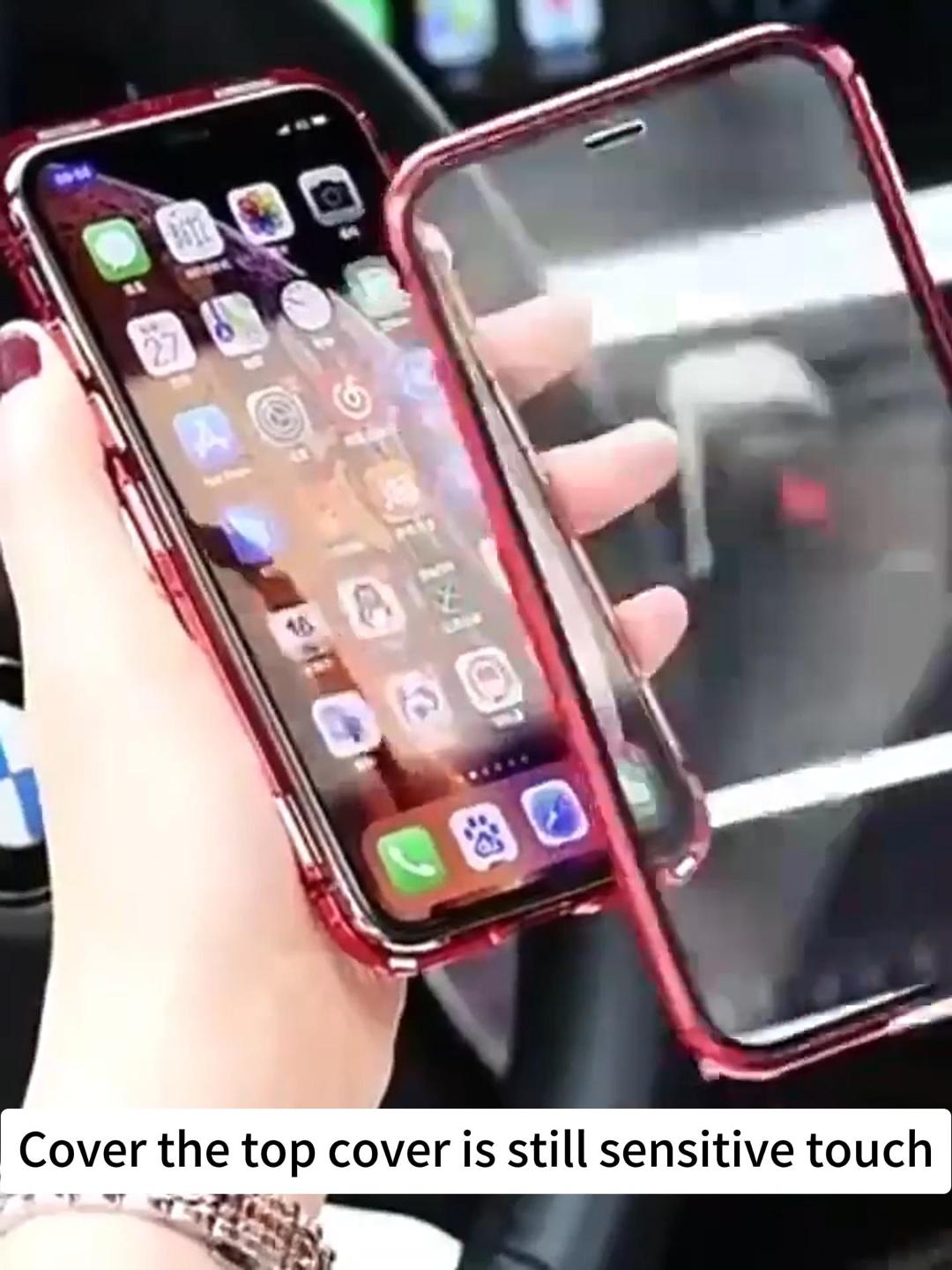 Phone Case Anti-peep Magnetic Protective Shell Magnetic Privacy Glass Case For Phone
