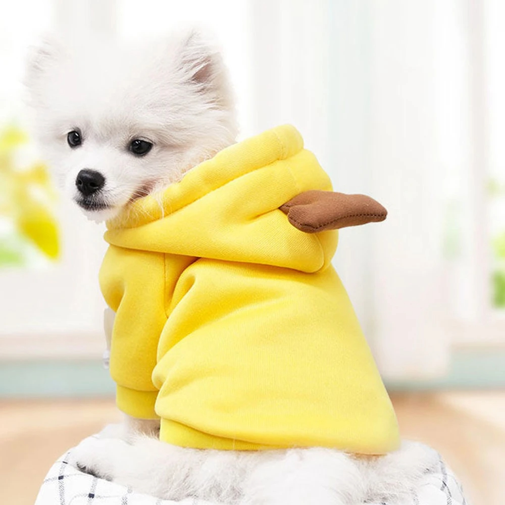 Cute Fruit Dog Clothes For Small Dogs Hoodies Winter Warm Fleece Pet Clothing Puppy Cat Costume Coat For French Chihuahua Outfit