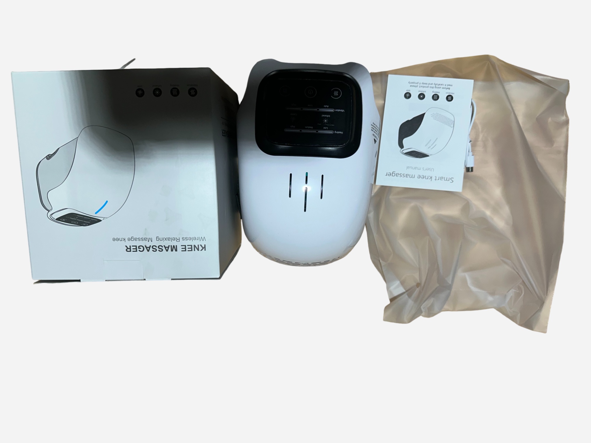 Intelligent Home Use Electric Intelligent Kneading Heating Knee Massager Rechargeable Pain Relief Infrared Laser Vibration Knee Massager
