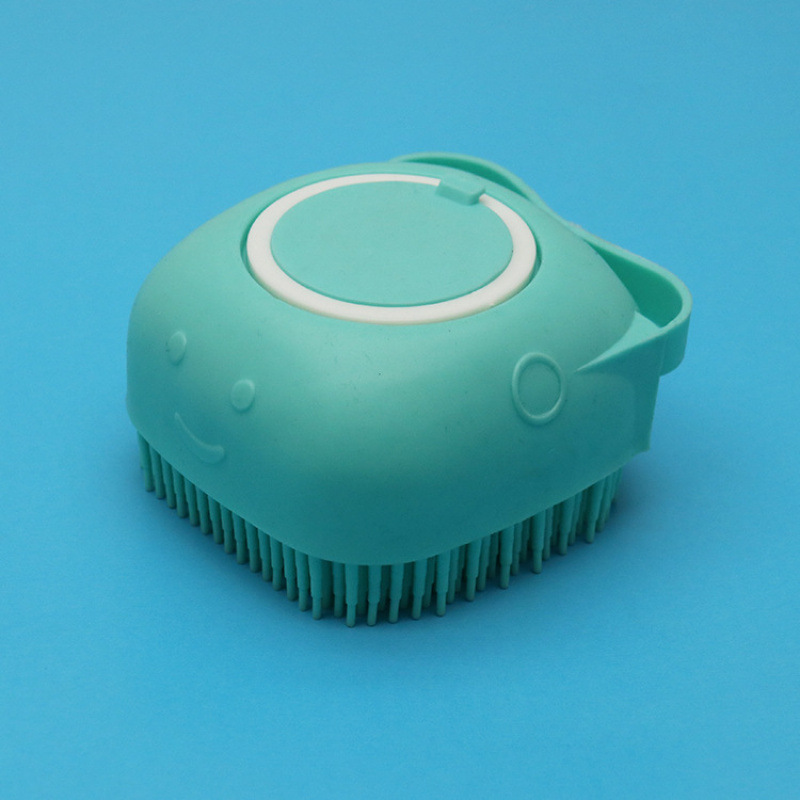 Silicone Dog Bath Massage Gloves Brush Pet Cat Bathroom Cleaning Tool Comb Brush For Dog Can Pour Shampoo Dog Grooming Supplies