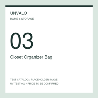 Closet Organizer Bag — numbered test catalog placeholder
