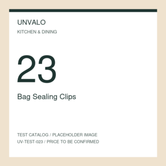 Bag Sealing Clips — numbered test catalog placeholder